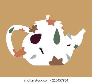 tea design over brown background vector illustration
