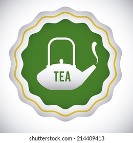 tea design over gray background vector illustration
