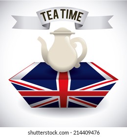 tea design over gray background vector illustration