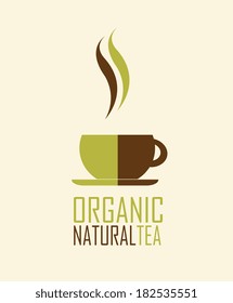tea design over pink background, vector illustration