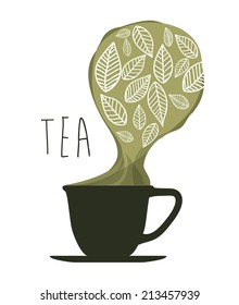 tea design over white background vector illustration
