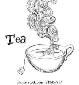 tea design over white background vector illustration