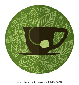 tea design over white background vector illustration