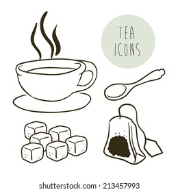 tea design over white background vector illustration