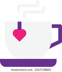 Tea Drink Coffee Icon Vector Flat Illustration