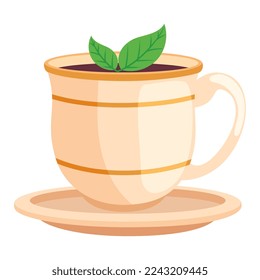 tea drink in cup icon