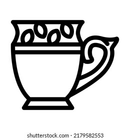 tea drink cup line icon vector. tea drink cup sign. isolated contour symbol black illustration