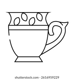 tea drink cup line icon vector. tea drink cup sign. isolated contour symbol black illustration