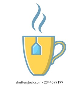 Tea drink in glass icon vector on trendy style for design and print