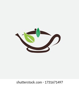 tea drink in a logo design vector illustration.