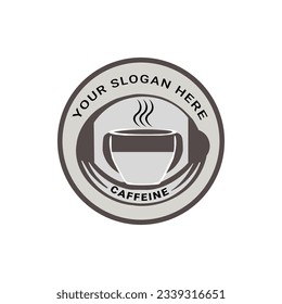 Tea drink logo, hot coffee shop logo, hot drink cafe logo