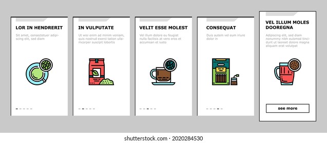 Tea Drink Production Onboarding Mobile App Page Screen Vector. Growth Of Tea On Plantation And Harvesting, Cultivation And Sorting, Flavoring And Packaging Illustrations