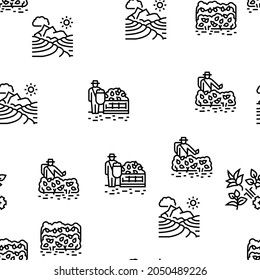 Ilustración de líneas delgadas con un vector de producción de té sin problemas