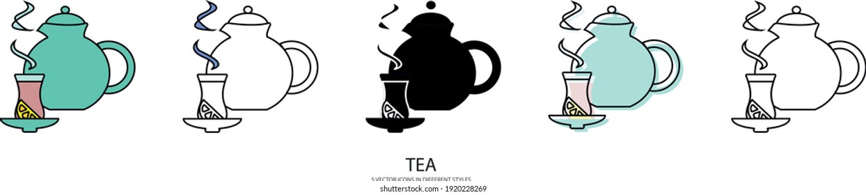 tea drink vector type icon