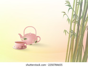 tea drinking advertising illustration. Business Presentation Vector Template Used For Decoration, Advertising Design, Website Or Publication, Banner And Poster