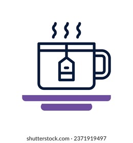 tea dual tone icon. vector icon for your website, mobile, presentation, and logo design.