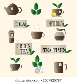 Tea Elements Collection for Logo Use