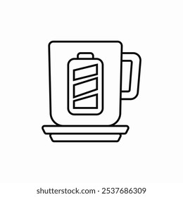 tea energy charge icon sign vector