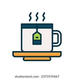 tea filled color icon. vector icon for your website, mobile, presentation, and logo design.