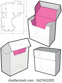 Tea Folding Box 713 Self Asembly (Internal measurement 11.5 x 6+ 11.5 cm) and Die-cut Pattern. The .eps file is full scale and fully functional. Prepared for real cardboard production.