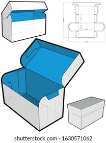 Tea Folding Box 713 Self Asembly (Internal measurement 5.9x6.7+11.8cm) and Die-cut Pattern. The .eps file is full scale and fully functional. Prepared for real cardboard production.