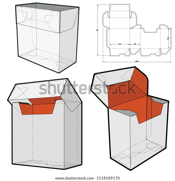 Tea Folding Box 713 Self Asembly Stock Vector (Royalty Free) 1518189170 ...