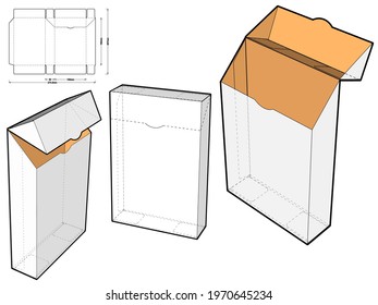 Tea Folding Box (Internal measurement 10 x 3 x 15cm) and Die-cut Pattern. The .eps file is full scale and fully functional. Prepared for real cardboard production.