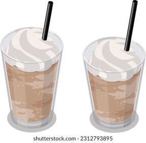 Tea Frappe Isometric Vector Illustration