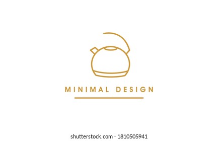 Tea. Fresh brewed tea - teapot, pour in a cup of tea. Vector illustration of logo for ceramic teapot, kettle on background. Teapot pattern consisting.