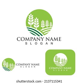 Tea garden logo and symbol vector
