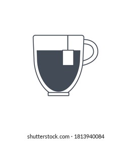 Tea Glass icon vector illustration. Premium quality flat icon in trendy style.