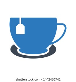 tea glyph color vector icon