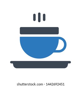 tea glyph color vector icon
