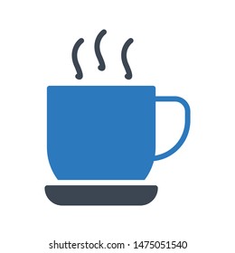 tea glyph colour vector icon