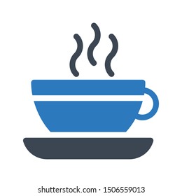 tea glyph colour vector icon