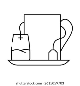 tea gourd line icon vector. tea gourd sign. isolated contour symbol black illustration