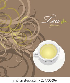 Tea gourmet. Pattern for wrapping design. Vector