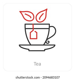Tea Or Herbal Tea Icon Concept