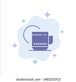 Tea, Hot, Hotel, Service Blue Icon on Abstract Cloud Background