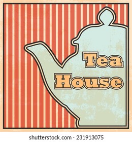 tea house background, illustration in vector format