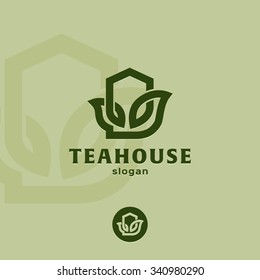 Tea House. Logo Template