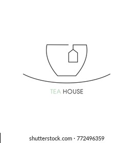 Tea house. Template for logo