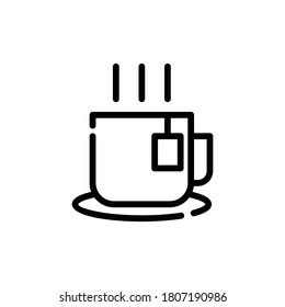 Diseño de icono de té en fondo blanco
