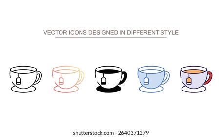 Tea icon design with white background stock illustration