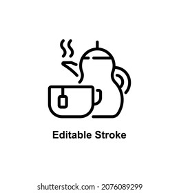 tea icon designed in outline style in food and drink icon theme