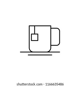 tea icon. Element of autumn icon for mobile concept and web apps. Thin line tea icon can be used for web and mobile