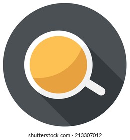 Tea icon. Flat design style modern vector illustration. Isolated on stylish color background. Flat long shadow icon. Elements in flat design.