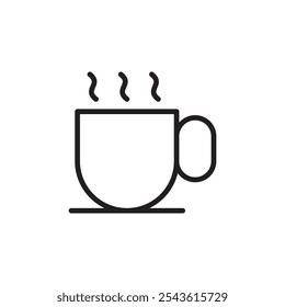 Tea icon Flat line illustration