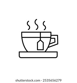 tea icon Flat logo isolated symbol