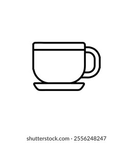 tea icon Flat symbol set outline